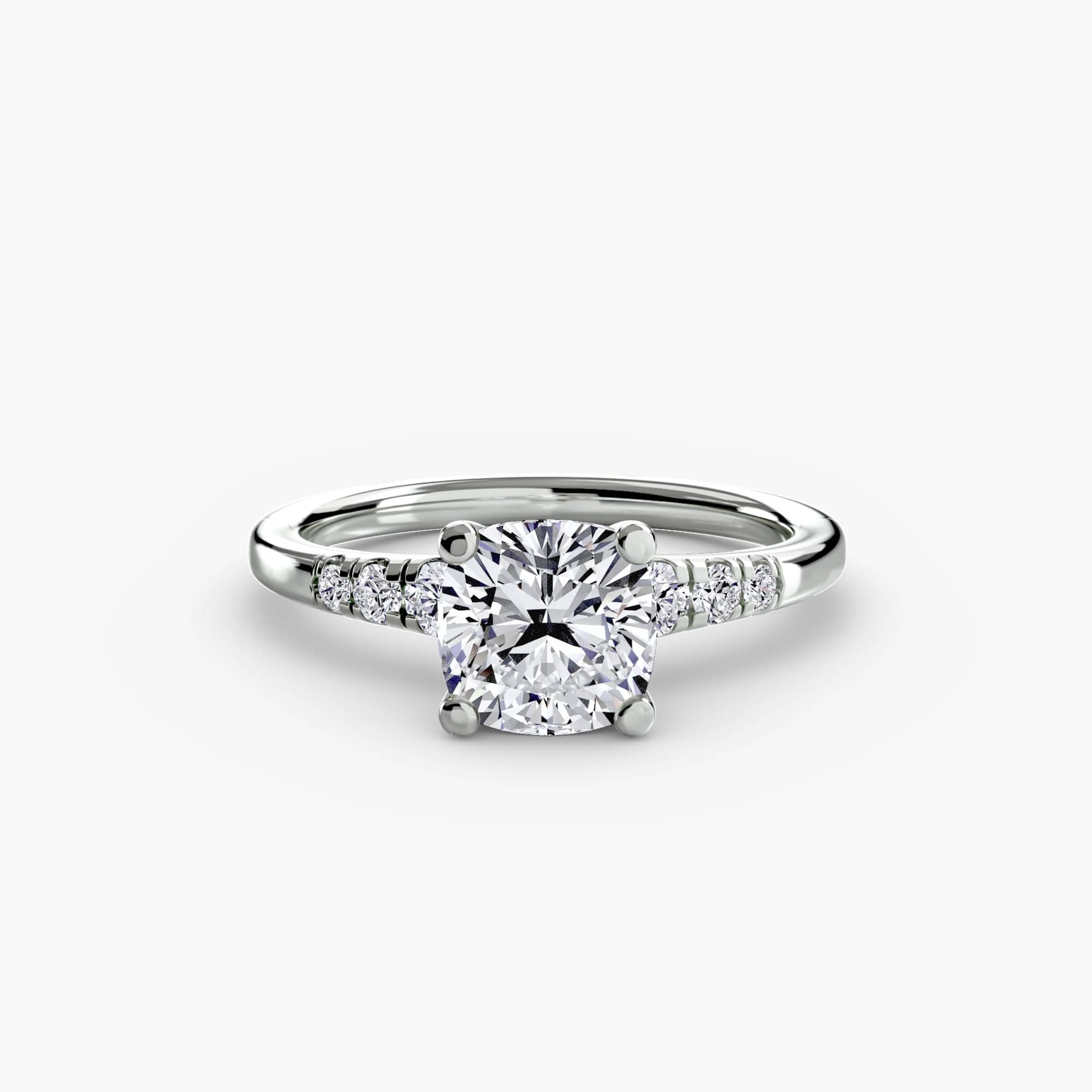 BW James Jewelers setting Solitaire with Shoulder Accents