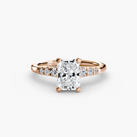 BW James Jewelers setting Solitaire with Shoulder Accents