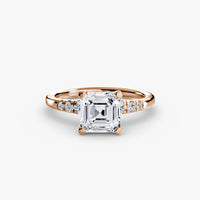 BW James Jewelers setting Solitaire with Shoulder Accents