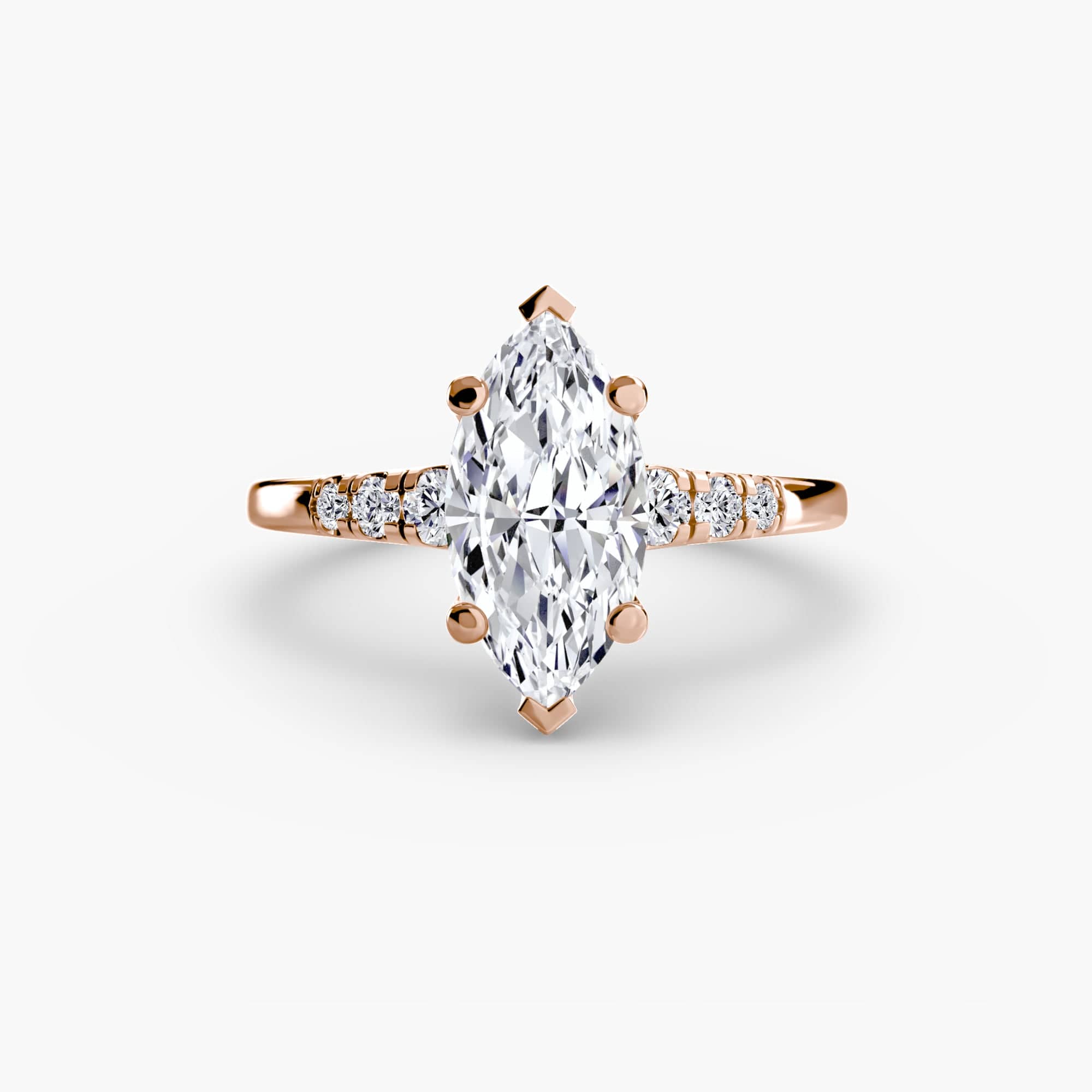 BW James Jewelers setting Solitaire with Shoulder Accents