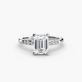 BW James Jewelers setting Solitaire with Shoulder Accents