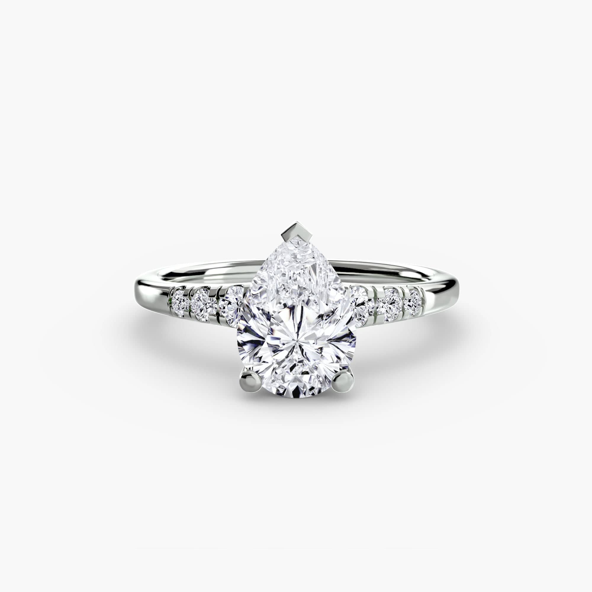 BW James Jewelers setting Solitaire with Shoulder Accents