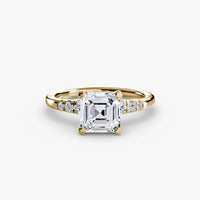 BW James Jewelers setting Solitaire with Shoulder Accents