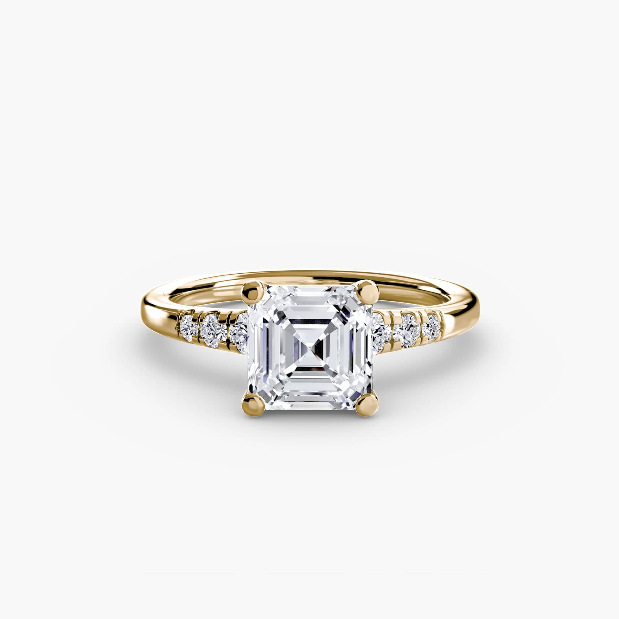 BW James Jewelers setting Solitaire with Shoulder Accents