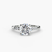 BW James Jewelers setting Solitaire with Shoulder Accents