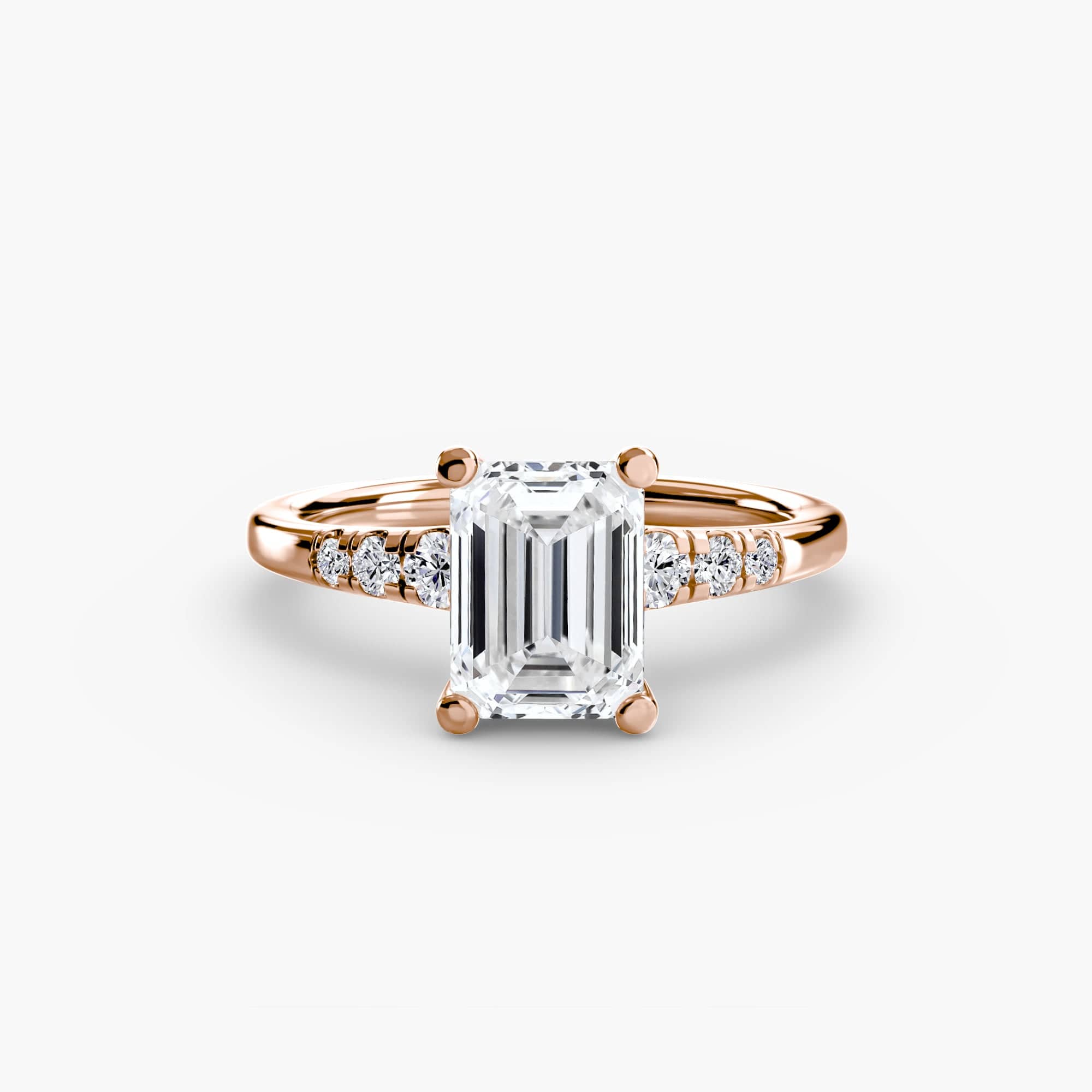 BW James Jewelers setting Solitaire with Shoulder Accents