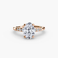 BW James Jewelers setting Solitaire with Shoulder Accents