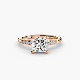 BW James Jewelers setting Solitaire with Shoulder Accents