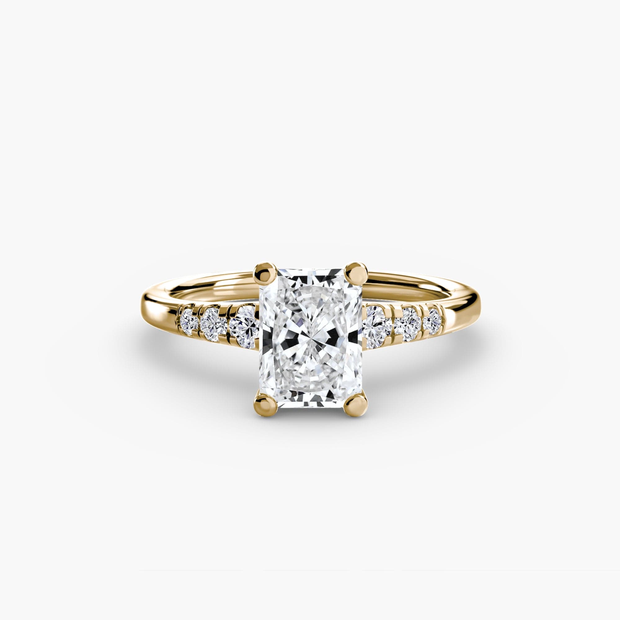 BW James Jewelers setting Solitaire with Shoulder Accents