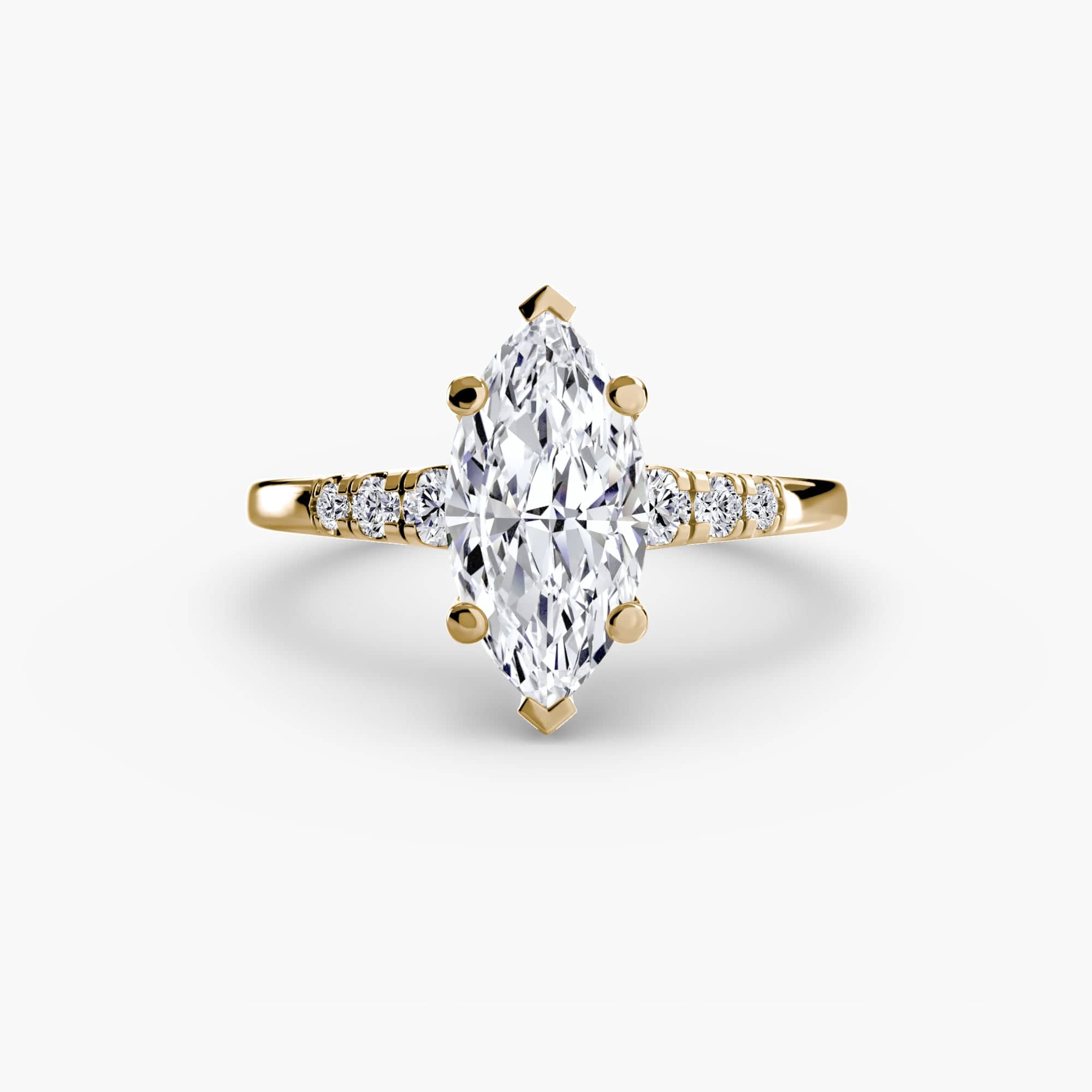 BW James Jewelers setting Solitaire with Shoulder Accents