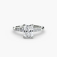 BW James Jewelers setting Solitaire with Shoulder Accents