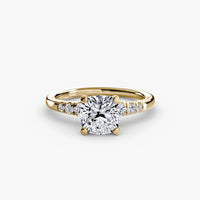 BW James Jewelers setting Solitaire with Shoulder Accents