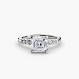 BW James Jewelers setting Solitaire with Shoulder Accents