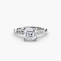 BW James Jewelers setting Solitaire with Shoulder Accents