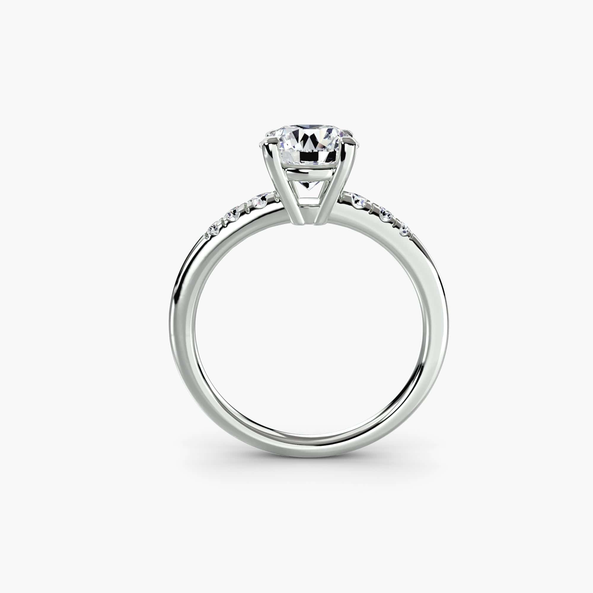 BW James Jewelers setting Solitaire with Shoulder Accents