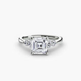 BW James Jewelers setting Solitaire with Shoulder Accents 2
