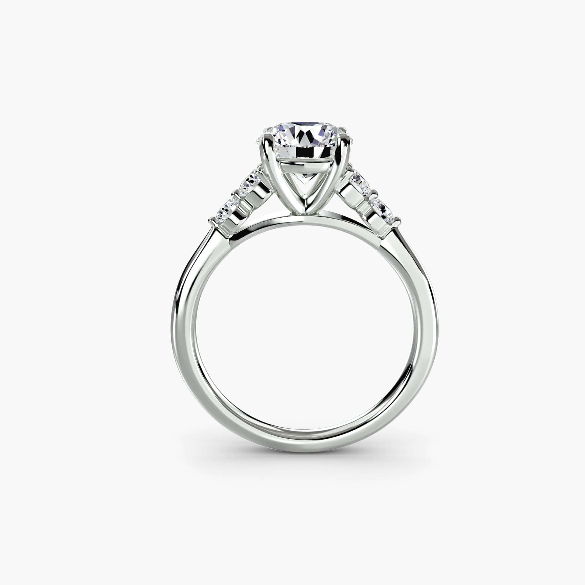 BW James Jewelers setting Solitaire with Shoulder Accents 2