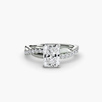 BW James Jewelers setting The Emerald Twist Pavé Ring