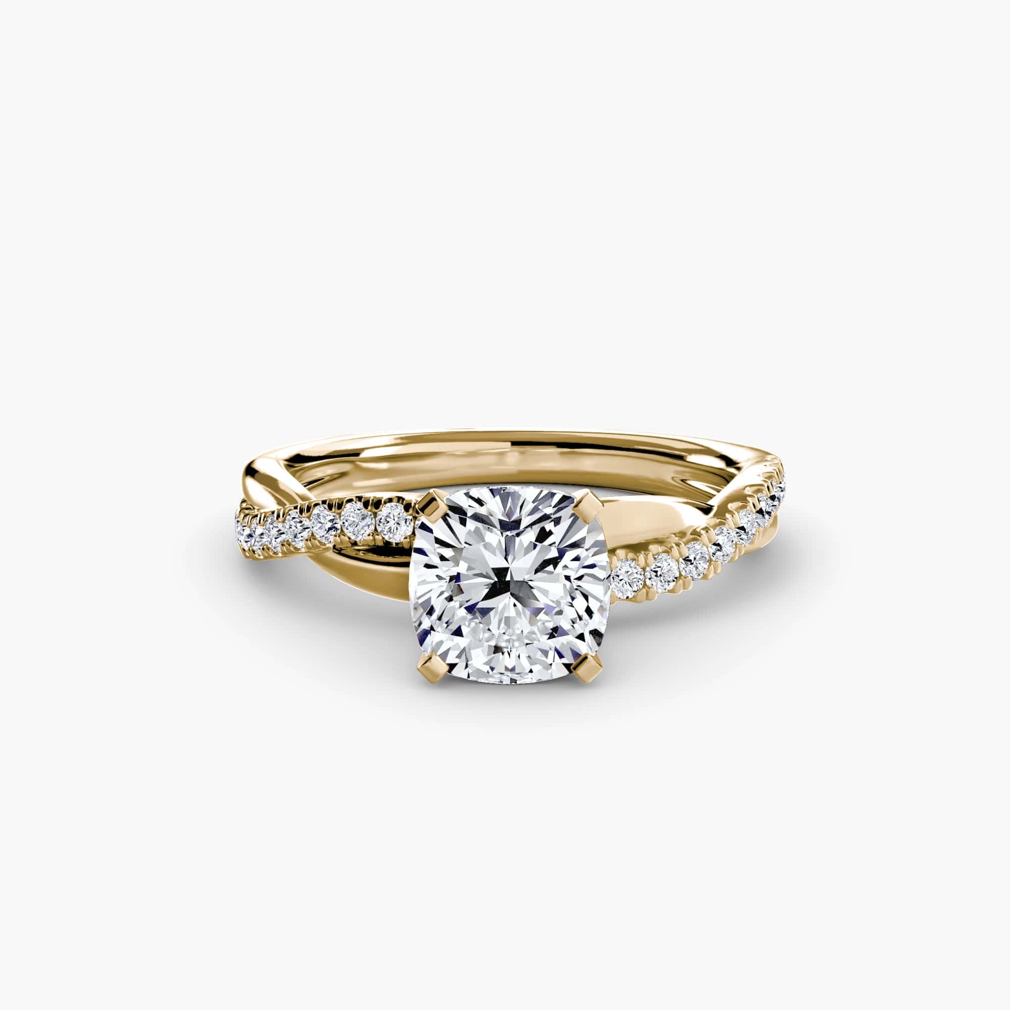 BW James Jewelers setting The Emerald Twist Pavé Ring