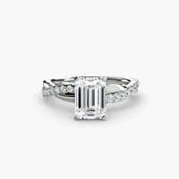 BW James Jewelers setting The Emerald Twist Pavé Ring