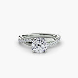 BW James Jewelers setting The Emerald Twist Pavé Ring
