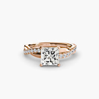 BW James Jewelers setting The Emerald Twist Pavé Ring