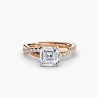 BW James Jewelers setting The Emerald Twist Pavé Ring