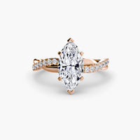 BW James Jewelers setting The Emerald Twist Pavé Ring