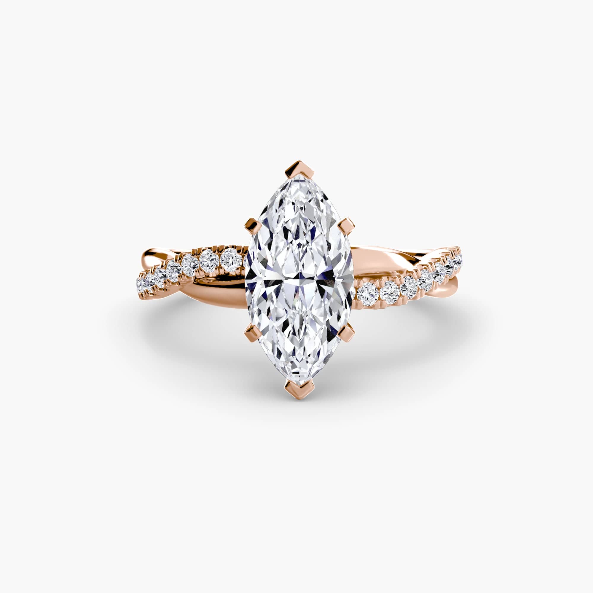 BW James Jewelers setting The Emerald Twist Pavé Ring