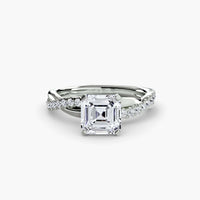 BW James Jewelers setting The Emerald Twist Pavé Ring