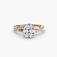 BW James Jewelers setting The Emerald Twist Pavé Ring