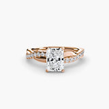 BW James Jewelers setting The Emerald Twist Pavé Ring