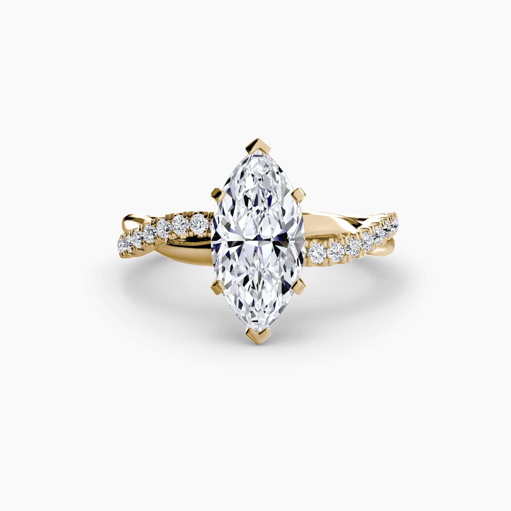 BW James Jewelers setting The Emerald Twist Pavé Ring