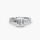 BW James Jewelers setting The Emerald Twist Pavé Ring