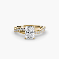 BW James Jewelers setting The Emerald Twist Pavé Ring