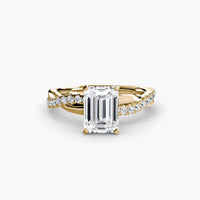 BW James Jewelers setting The Emerald Twist Pavé Ring