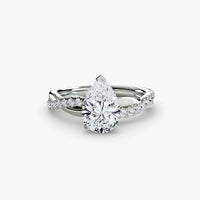 BW James Jewelers setting The Emerald Twist Pavé Ring