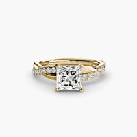 BW James Jewelers setting The Emerald Twist Pavé Ring