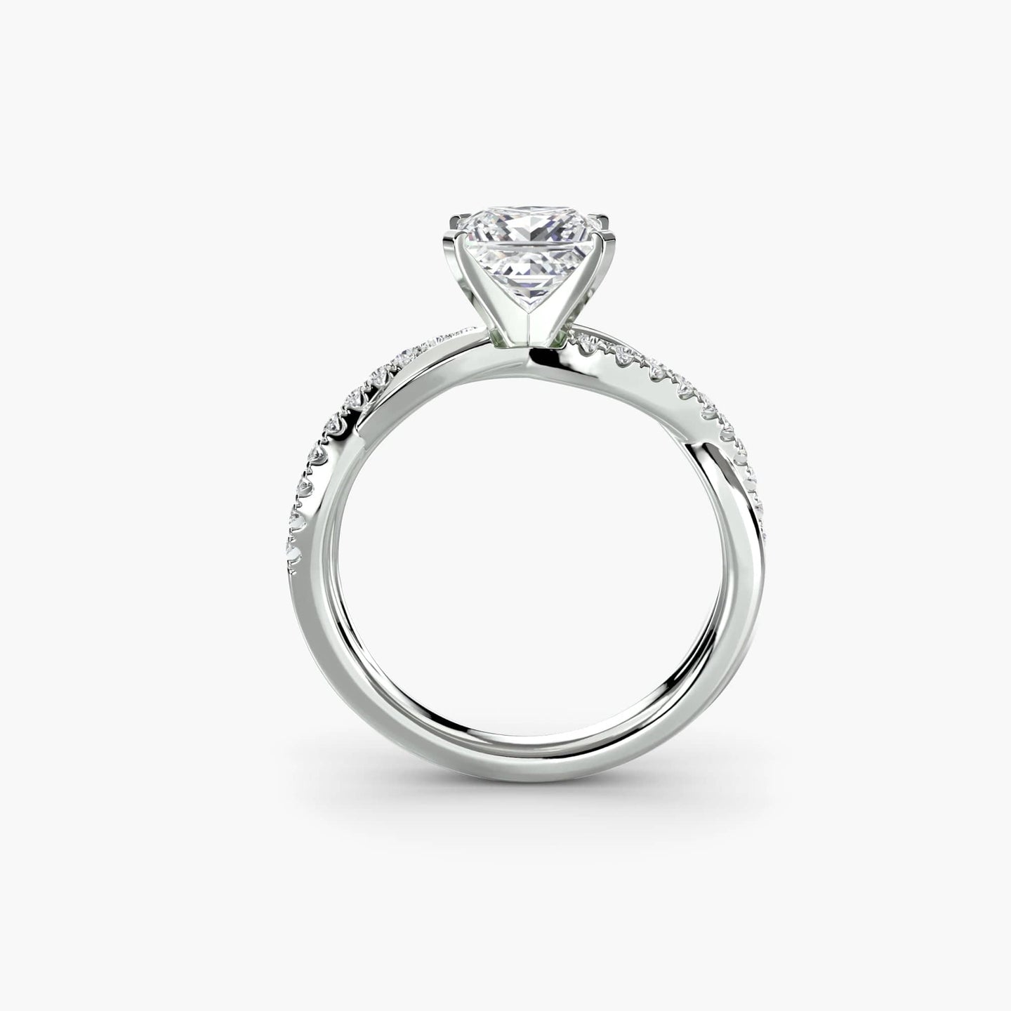 BW James Jewelers setting The Emerald Twist Pavé Ring