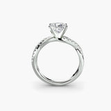 BW James Jewelers setting The Emerald Twist Pavé Ring