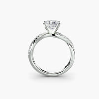 BW James Jewelers setting The Emerald Twist Pavé Ring