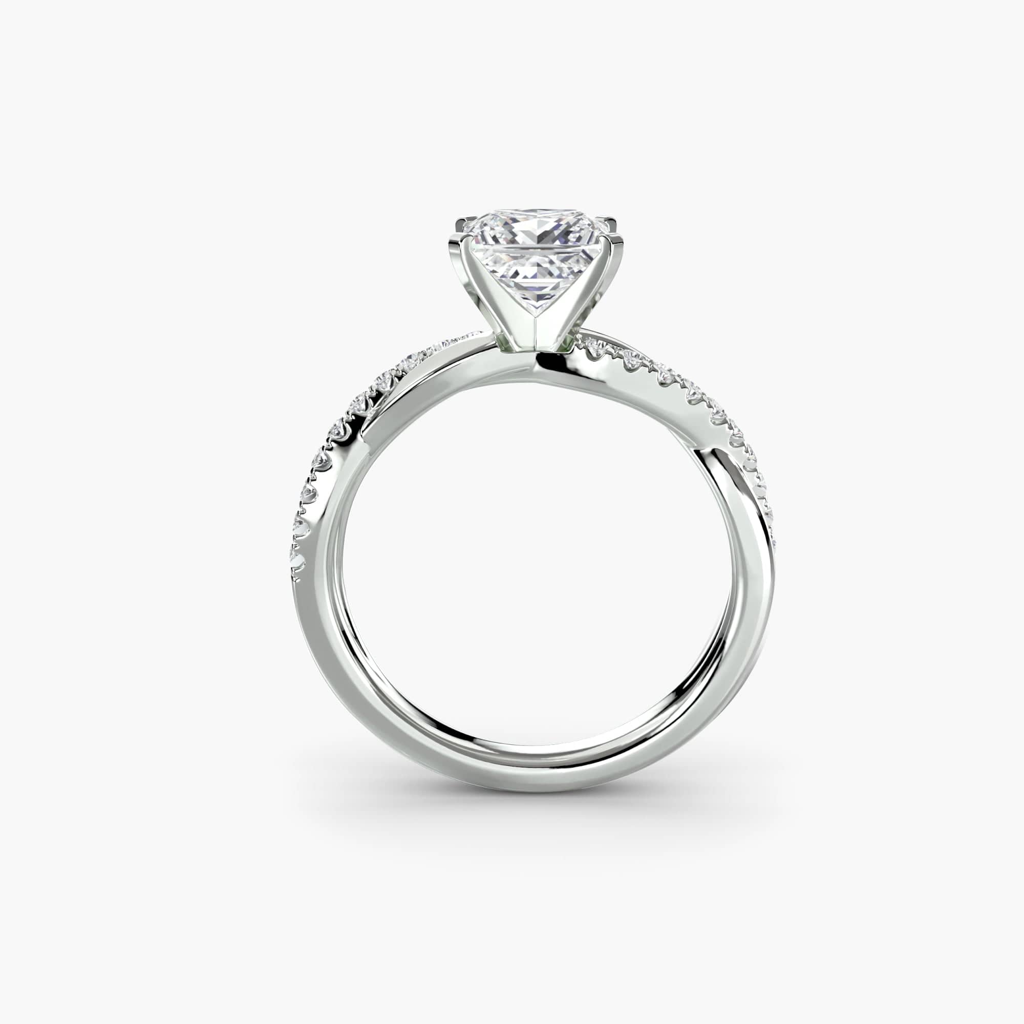 BW James Jewelers setting The Emerald Twist Pavé Ring