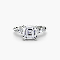 BW James Jewelers setting The Floral Accent Solitaire