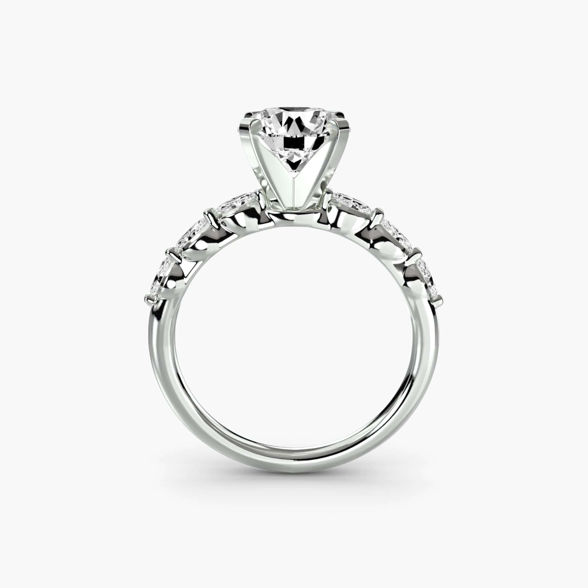 BW James Jewelers setting The Floral Accent Solitaire