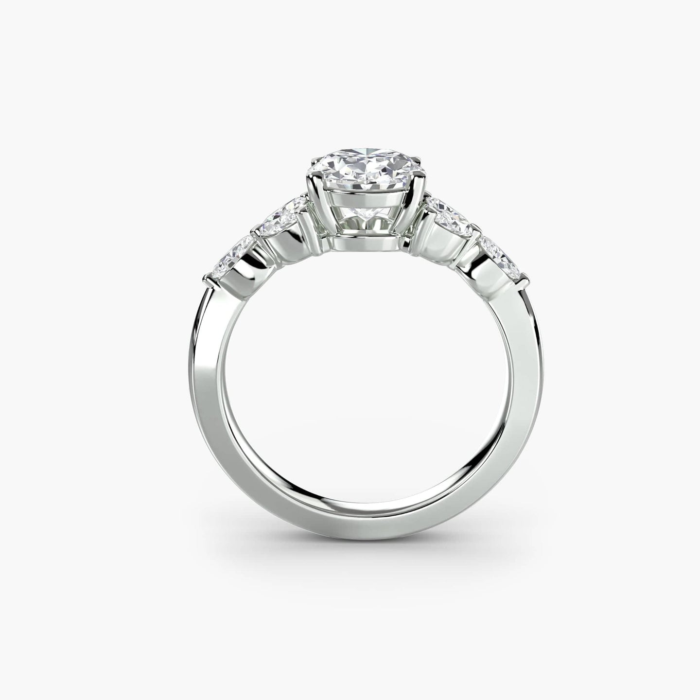 BW James Jewelers setting The Shoulder Cluster Ring