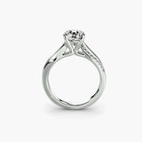 BW James Jewelers setting The Split Shank Pavé Solitaire