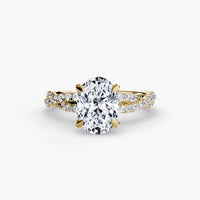BW James Jewelers setting The Twisted Pavé Solitaire