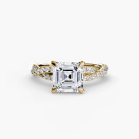 BW James Jewelers setting The Twisted Pavé Solitaire