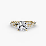 BW James Jewelers setting The Twisted Pavé Solitaire