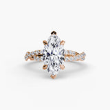 BW James Jewelers setting The Twisted Pavé Solitaire